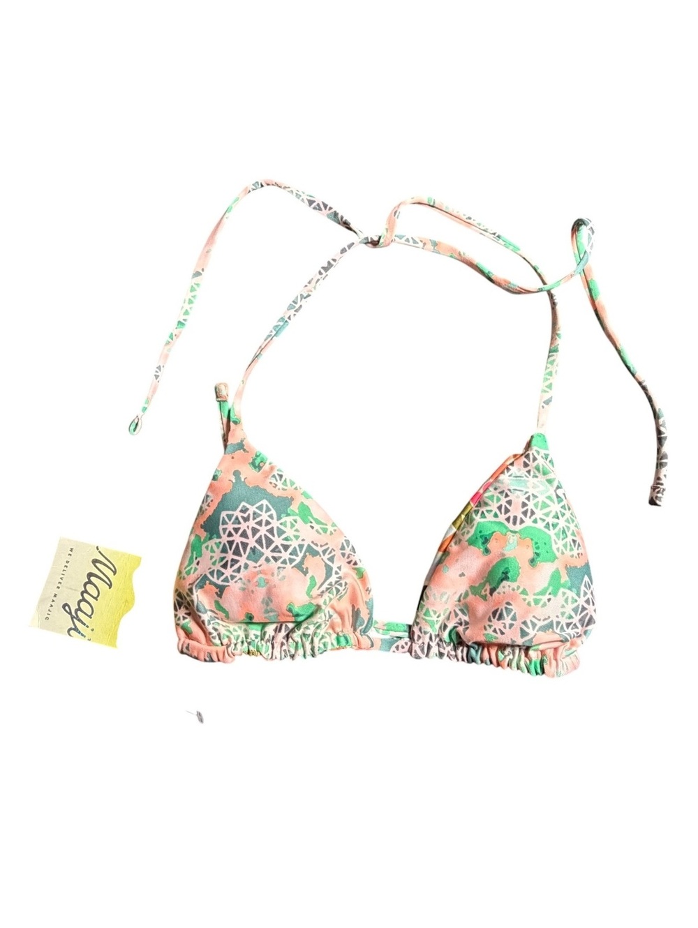 MAAJI reversible slide string tie bikini swim top size S New